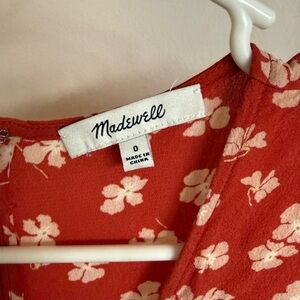 Madewell Red Floral Dress